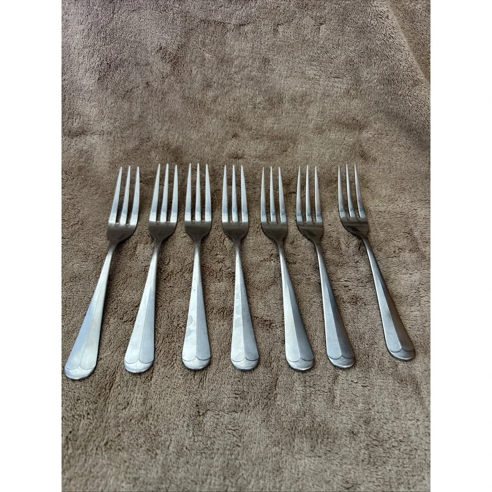 Dining | Orleans Silver Orl19 Stainless Dinner Fork Set Of 7 7 12 Long ...